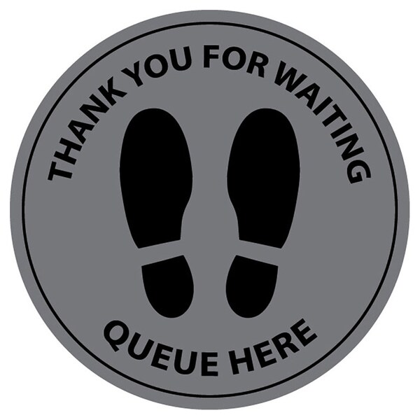 Identity Group Queue Here, Gray, 15" 8475GY